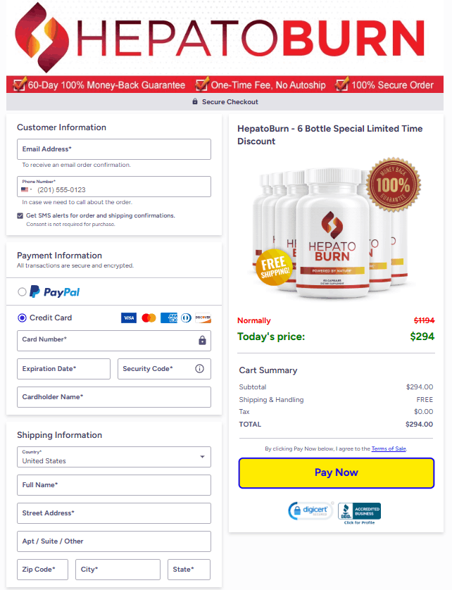 HepatoBurn order_page
